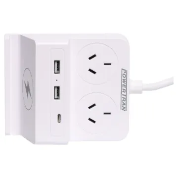 Ideal for the work bench, this 2 way power extension board features 2 x type A USB chargers and 20W USB type C PD charging output. Plus a 10W wireless charger holder to keep your phone charged up while you work.