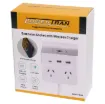 Ideal for the work bench, this 2 way power extension board features 2 x type A USB chargers and 20W USB type C PD charging output. Plus a 10W wireless charger holder to keep your phone charged up while you work.