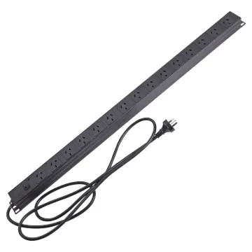 A 15 GPO outlet vertical PDU (power distribution unit) providing a neat solution to supplying mains power to your rack mounted equipment. Simply screw this panel to your rack and plug the equipment in