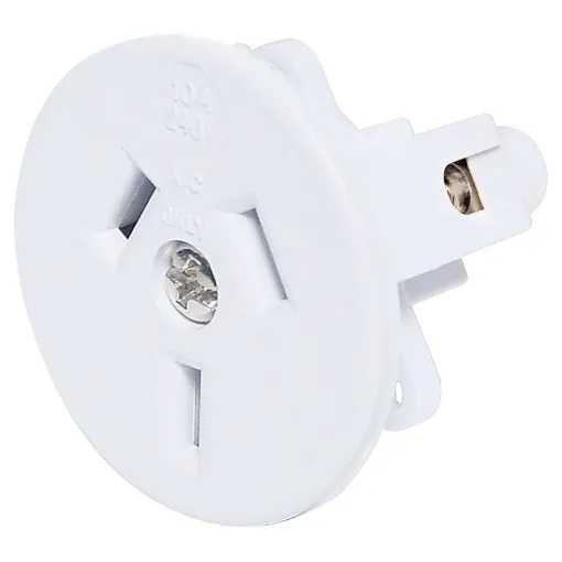 Suits panel thickness 1.0 to 3.0mm.  Mounting depth  26mm . White