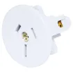 Suits panel thickness 1.0 to 3.0mm.  Mounting depth  26mm . White