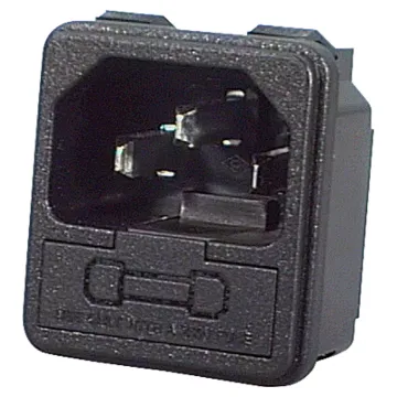Snap-in chassis mount. 
Uses M205 type fuse, with space for a spare.
10A 240VAC