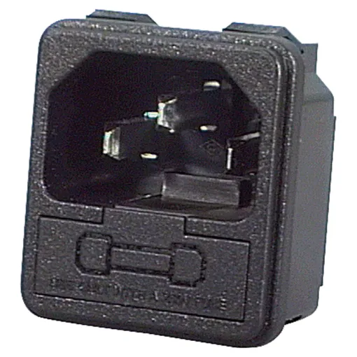 Snap-in chassis mount. 
Uses M205 type fuse, with space for a spare.
10A 240VAC