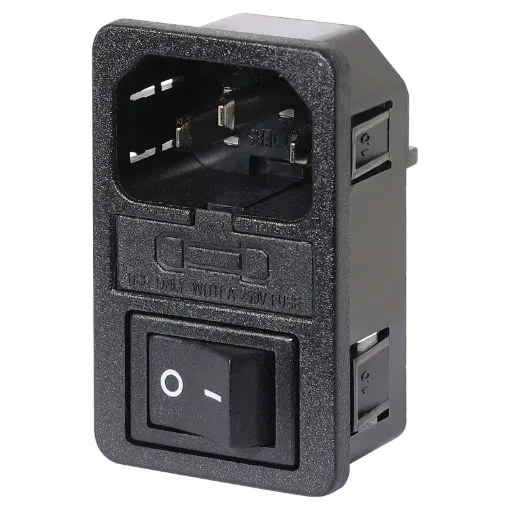 Panel cutout 28 x 48mm. Suits 1mm Chassis.
10A 240VAC
Suits M 205 fuse