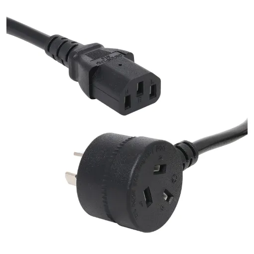Features a piggyback 3 pin mains plug to IEC plug. Energy authority approved., Typically used to daisychain power in lighting rigs. 10A.