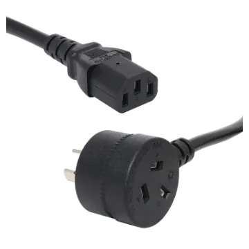 Features a piggyback 3 pin mains plug to IEC plug. Energy authority approved. Typically used to daisychain power in lighting rigs. 10A.