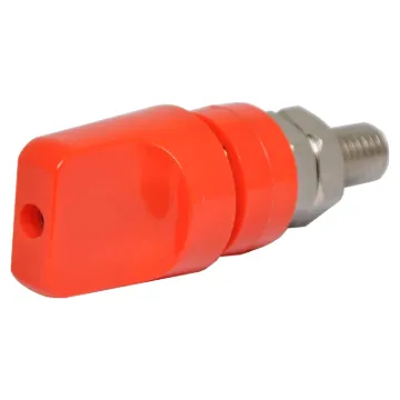 100A heavy duty binding post with 4mm banana socket. 16mm mounting hole.Overall dimensions: 24.5 x 71D mm.