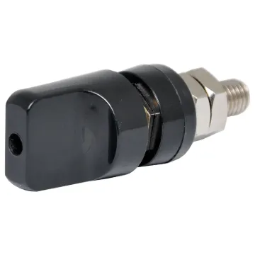 100A heavy duty binding post with 4mm banana socket. 

10mm mounting hole.