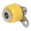 Yellow. Rated at 10A @ 125V AC.
Can be mounted non-insulated (6mm Ø hole required) or insulated 8mm Ø hole.
