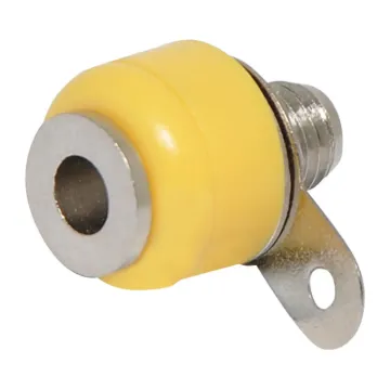 Yellow. Rated at 10A @ 125V AC.
Can be mounted non-insulated (6mm Ø hole required) or insulated 8mm Ø hole.