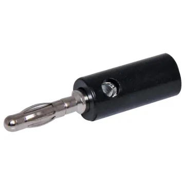 Black. Rated 3A @ 125V AC.
With screw connection for wire termination.
Will accept another banana plug into cross hole.