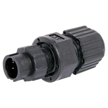 IP67 rated waterproof 2, 4 and 6 pin connectors for installations outdoors or in areas prone to moisture build up. 2 pin rated at 5A. 4 & 6 pin rated at 2A.

Cable Entry: 4.5-6.5mm