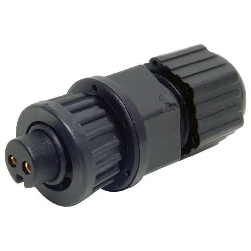 IP67 rated waterproof 2, 4 and 6 pin connectors for installations outdoors or in areas prone to moisture build up. 2 pin rated at 5A. 4 & 6 pin rated at 2A.

Cable Entry: 4.5-6.5mm