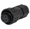 Waterproof IP67 rated 4 Pin female line connector for installations outdoors or in areas prone to moisture build up. 5A rated.

Cable entry sizes 3.5 - 5.3mm