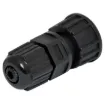 Waterproof IP66 rated 5 Pin female line connector for installations outdoors or in areas prone to moisture build up. 5A rated.

Cable entry sizes 4.5 - 6.5mm