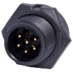 Waterproof IP67 rated 4 Pin male PCB connector for installations outdoors or in areas prone to moisture build up. 5A rated.