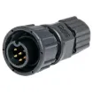 Waterproof IP67 rated 6 Pin male line connector for installations outdoors or in areas prone to moisture build up. 5A rated.

Cable entry sizes 3.5 - 5.3mm