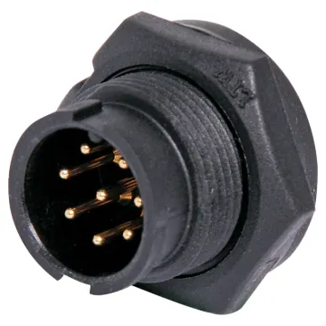 For outdoor installations or in areas prone to moisture.
5A rated. LTW lock type series "B". 8 pin male.