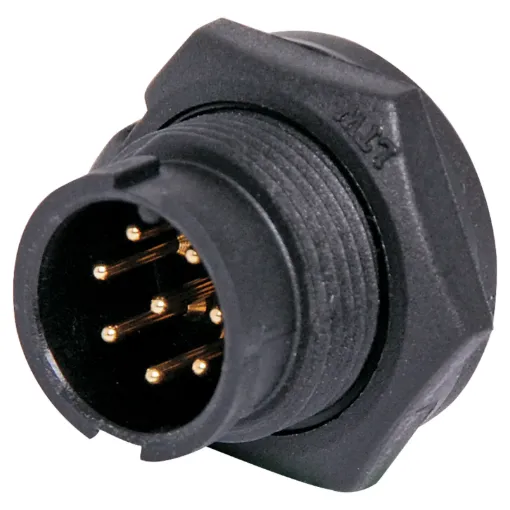 For outdoor installations or in areas prone to moisture.
5A rated. LTW lock type series "B". 8 pin male.