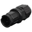 Waterproof IP67 rated 2 Pin male line connector for installations outdoors or in areas prone to moisture build up. 5A rated.