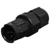 Waterproof IP67 rated 5 Pin male line connector for installations outdoors or in areas prone to moisture build up. 5A rated.