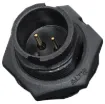 Waterproof IP67 rated 2 Pin Male Chassis Mount PCB Connector. Lock type mounting ring.