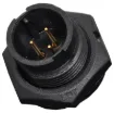 Waterproof IP67 rated 3 Pin Male Chassis Mount PCB Connector. Lock type mounting ring.