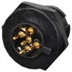 Waterproof IP67 rated 5 Pin Male Chassis Mount PCB Connector. Lock type mounting ring.