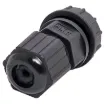 Waterproof IP66 rated 7 Pin female line connector for installations outdoors or in areas prone to moisture build up. 20A rated.
P 9607 7 pin pictured.