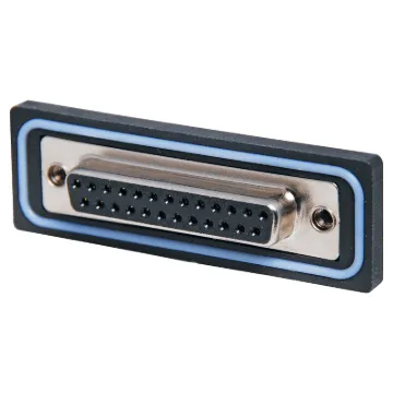 IP67 Rated Waterproof DB25 Female Chassis Mount Connector. PCB Connections. Mates with generic DB25 Male Connectors.
