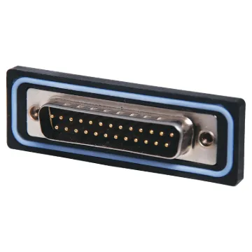 IP67 Rated Waterproof DB25 Male Chassis Mount Connector. PCB Connections. Mates with generic DB25 Female Connectors.