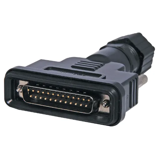 IP67 Rated Waterproof DB25 Female Line Connector. PCB Connections. Mates with generic DB25 Male Connectors.