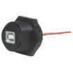 IP68 Rated waterproof USB type B panel mount connector. Internal connections by attached cable.