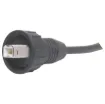 IP67 rated Waterproof USB type B Line connector with intergrated 3 metre cable. Screw connection to P9725 panel connectors.