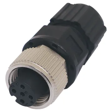 Male and female line connectors include metal screw on collars, with heavy duty plastic cable entries. Chassis connectors feature metal outer construction with plastic insert. Ideal for heavy duty industrial & marine applications. 5A rated. LTW M12 series