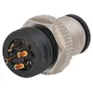 Male and female line connectors include metal screw on collars, with heavy duty plastic cable entries. Chassis connectors feature metal outer construction with plastic insert. Ideal for heavy duty industrial & marine applications. 4A rated. LTW M12 series