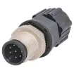 Male and female line connectors include metal screw on collars, with heavy duty plastic cable entries. Chassis connectors feature metal outer construction with plastic insert. Ideal for heavy duty industrial &amp marine applications. LTW M12 series.