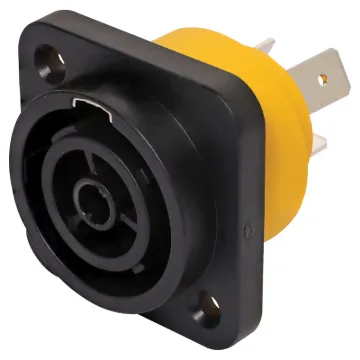 Extra heavy duty weatherproof (IP65) Amphenol Power connector as used in commercial heavy duty power applications. Power In. HPT-3-FDW 16A 250V. SAA approved.
