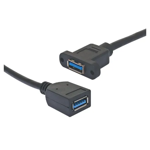 USB type A socket to USB type A socket lead, 160mm.