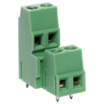 Rated at 20A 300V AC. Cable size: 0.5-2.5mm2 Dinkle series EK508V.

2 Way.