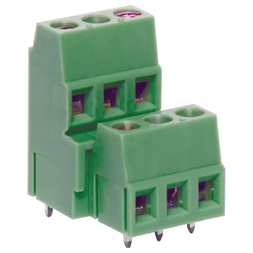 Rated at 20A 300V AC. Cable size: 0.5-2.5mm2 Dinkle series EK508V.

3 Way.