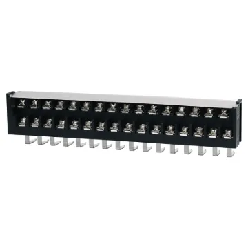 Barrier Terminal Block, with screw connection. Rated 20A at 300V.