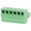 Screw terminal plugs with rising clamp type terminals. Rated 8A at 300V. Cable hole entry size 28 ~ 14AWG.