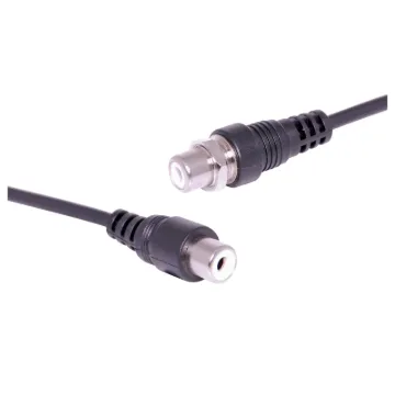 A threaded RCA socket for fitment to a custom AV wallplate.