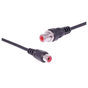 A threaded RCA socket for fitment to a custom AV wallplate.