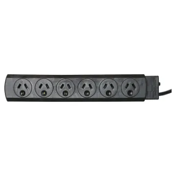 All feature 10A overload circuit breaker and 0.9m lead. Black.
