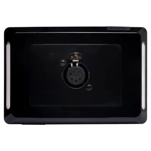 5pin XLR microphone connector mounted horizontally on a Clipsal pro wall plate. &quotOne-Shot&quot version with screw terminal connections for quick and easy connection on site.