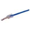 Unique through hole (open-pass) design for quick, easy termination. 
Cat6 8P8C male connector suits solid core cable.
Jar of 100pcs