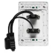 HDMI and USB type A connections fitted to a Clipsal Pro Series wall plate which has been specifically designed for commercial building installations. Rear is fitted with 150mm fly leads with HDMI and USB type A socket for easy connection.