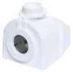 A surface mount socket with rubber cap to prevent dust buildup.